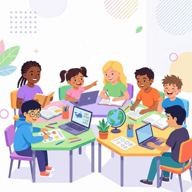 Kids learning and having fun